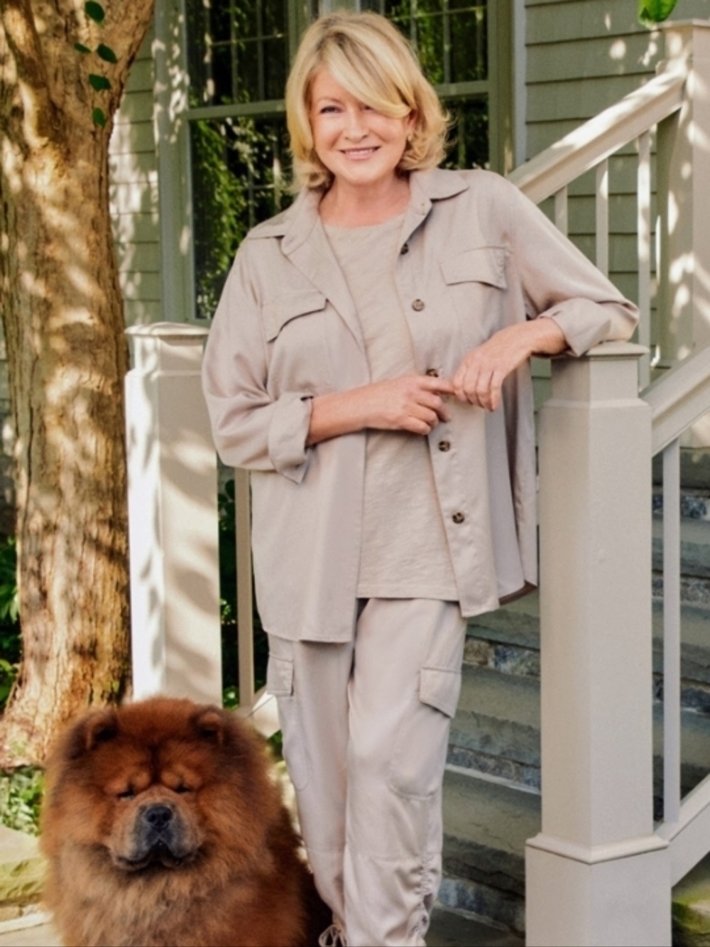 Martha Stewart Women's Medium Taupe Utility Shirt NWT - Picture 2 of 7